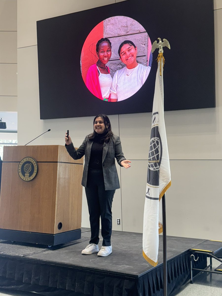 kirstenh1778's tweet photo. Research and Engagement Day #REDay 2024 @BryantUniv is off to a fantastic and inspiring start with a keynote address from @gitanjaliarao - 18 year old @MIT student, inventor, scientist, author and speaker. Best advice? “Your biggest enemy is your own self-doubt.” 🙌👏 https://t.co/xEAXMnfJIm