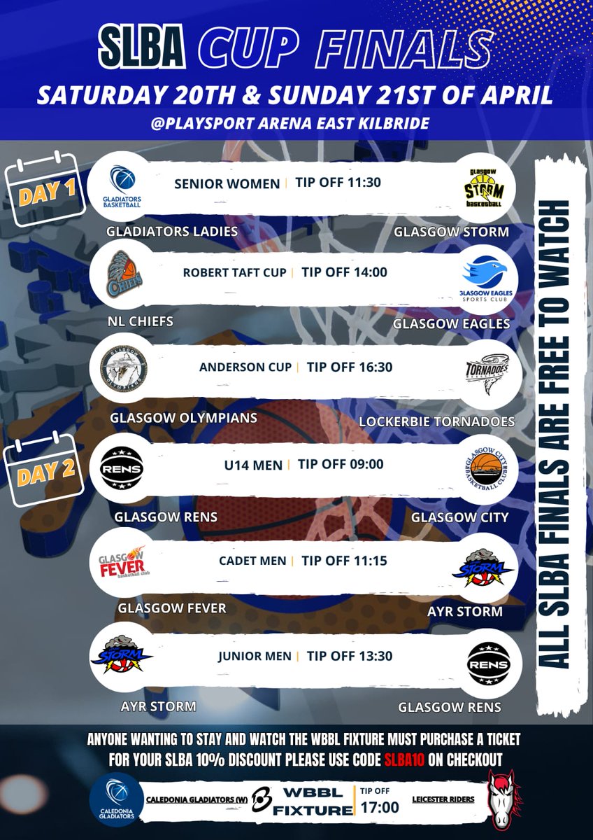 Looking for some basketball action this weekend? Don't miss out on the SLBA Cup Finals happening at PlaySport this Saturday and Sunday ! Check out the schedule below!