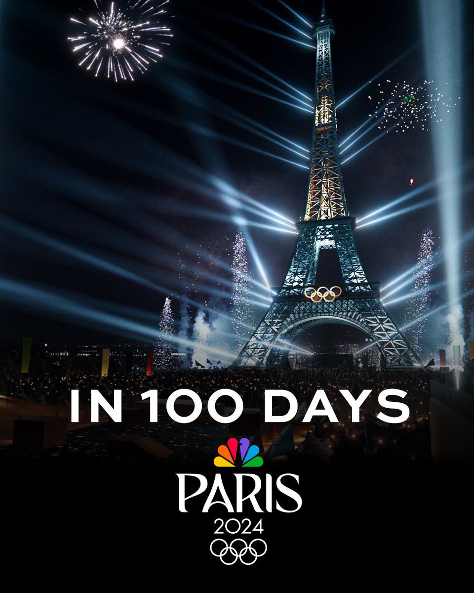 We're 100 days out from the Paris Olympics and the countdown is on! Tune in this summer on NBC & Telemundo or stream on Peacock to see the greatest athletes in the world go for gold in the City of Light.