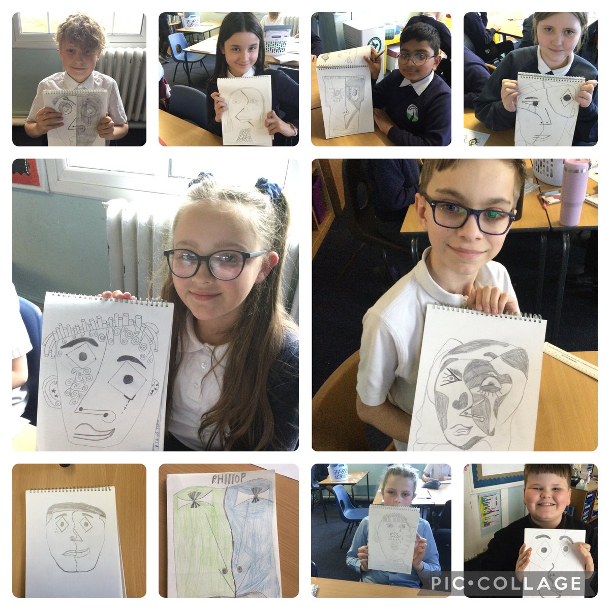 Here is some wonderful artwork from our art lesson today creating work inspired by Picasso🎭🎨🖌🖼
