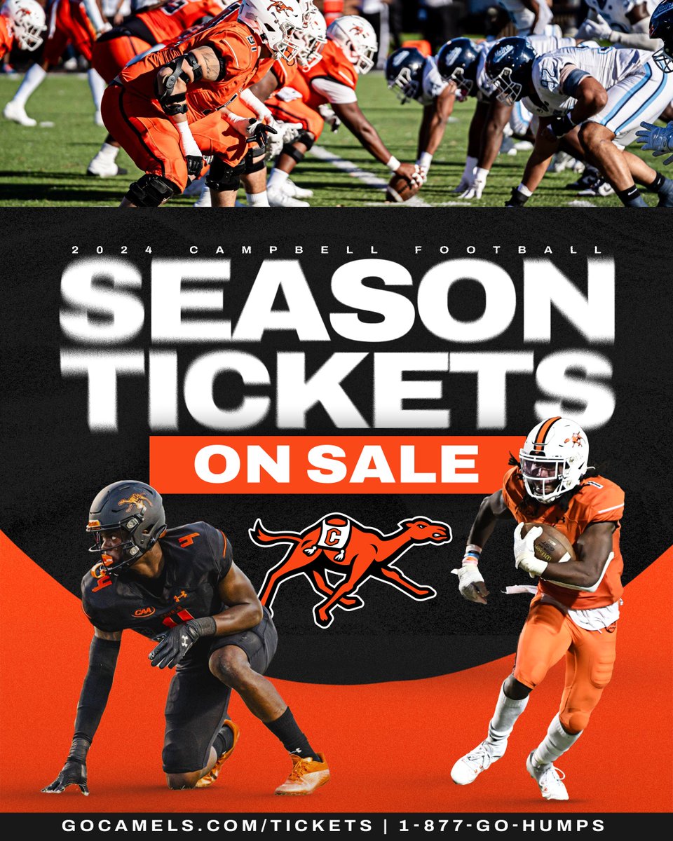 𝐎𝐍 𝐒𝐀𝐋𝐄 𝐍𝐎𝐖 🎟️ Secure your seats for the 2024 season right here ➡️ bit.ly/3JiWxJ7 #FightAsONE | #RollHumps 🐪🏈