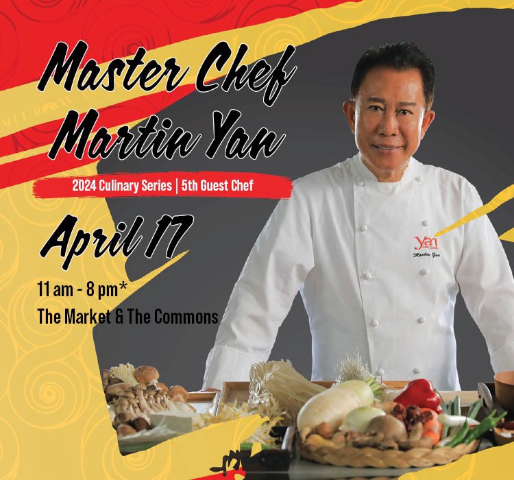 Today’s the day! Don’t miss Masterchef Martin Yan at The Market and The Commons today! #chef #ttu #texastech