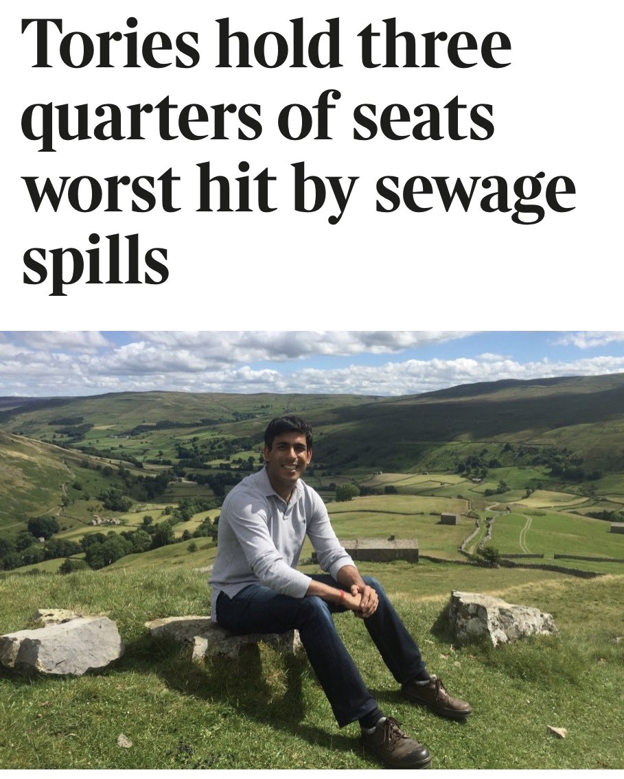 Odd juxtaposition in @thetimes. Or is he taking a dump down a well?