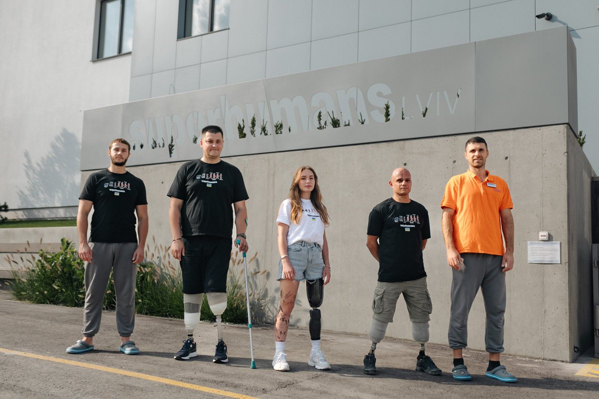 DFCgov's tweet photo. Amid the devastation of Russia’s invasion, @superhumans_com is a beacon of hope. 

Backed by $25M in DFC political risk insurance, the non-profit is providing innovative care &amp; rebuilding lives across Ukraine. Learn more about this groundbreaking work: https://t.co/V78pSFhWi7 https://t.co/V5plFsS7LK