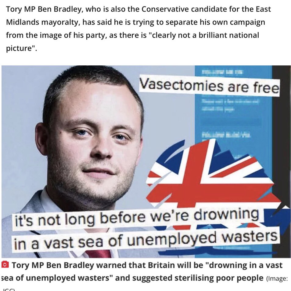 Tory MP Bradle told a blatant lie about JC and had to apologise and pay damages, now he wants to be a Mayor. He’s worried that the national image of the Tories might damage his own reputation. #ToriesUnfitToGovern