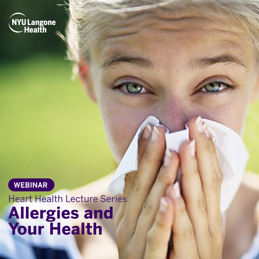 Is there a link between #allergies and #hearthealth? Join us today, Wed. 4/17 @ 5pm, to hear the latest on the diagnosis and management of common allergic conditions affecting adults, including the potential impact on heart health. Register: bit.ly/4bN9CHk