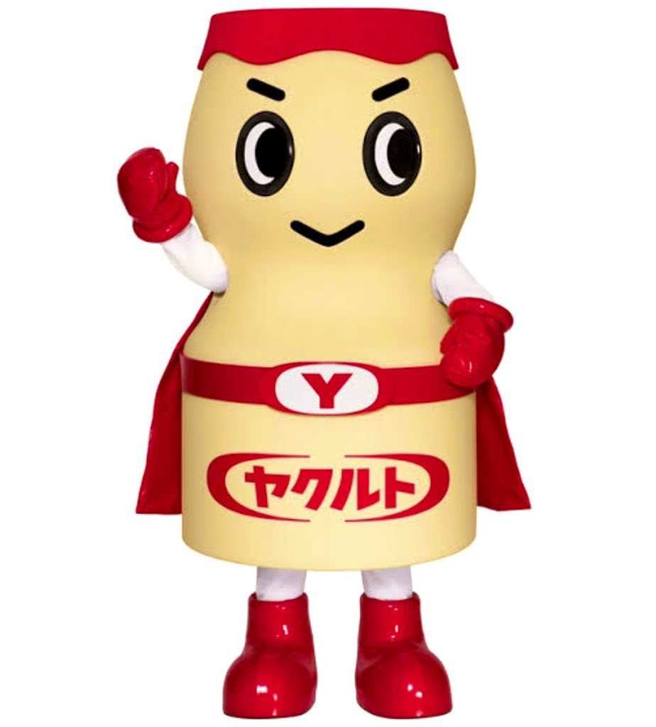 「Yakult`s mascot, Yakult-Man, is here to 」|Mondo Mascotsのイラスト