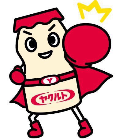 「Yakult`s mascot, Yakult-Man, is here to 」|Mondo Mascotsのイラスト