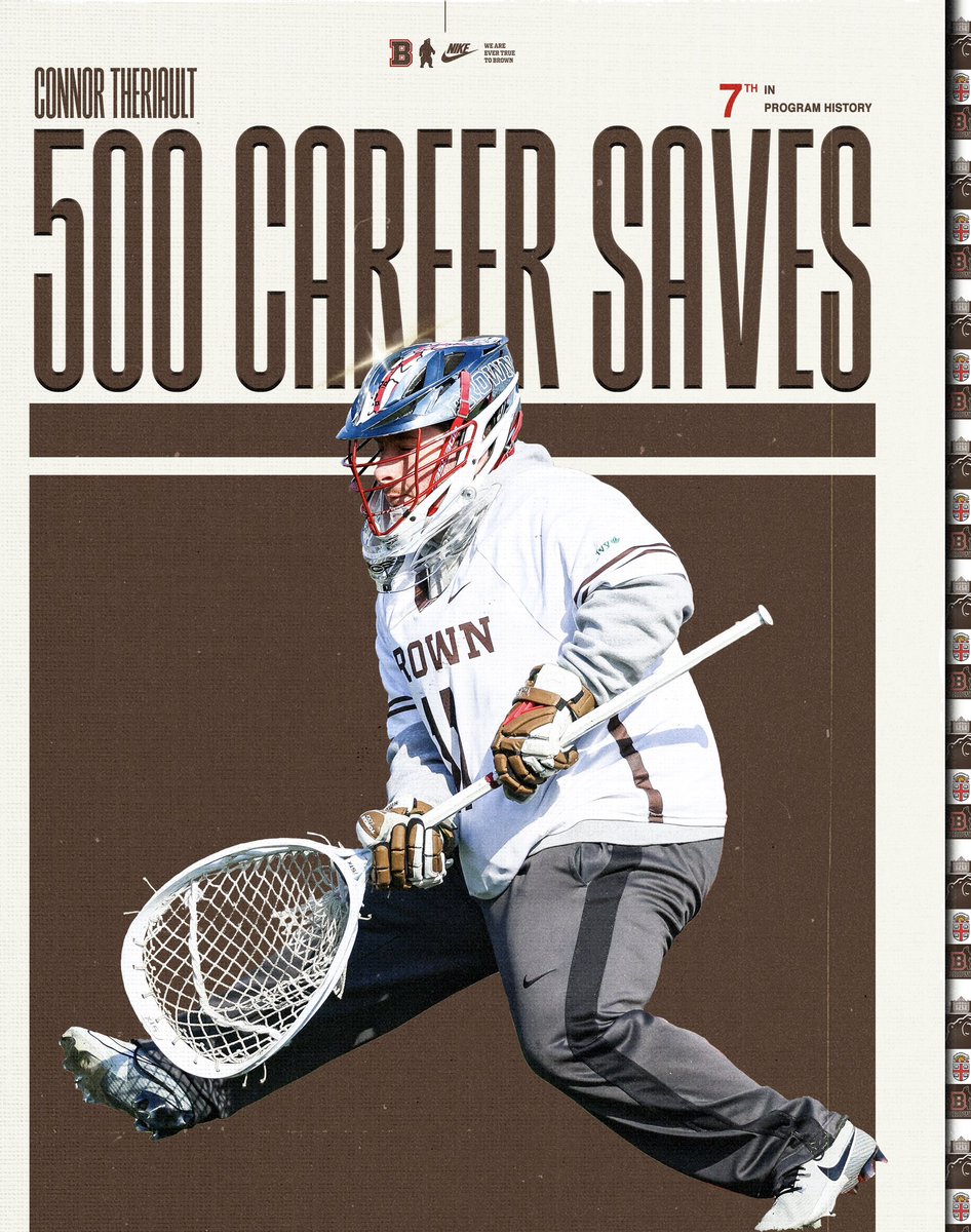 Last Saturday, Connor Theriault became the 7th goalie in program history to record 500 career saves!

#EverTrue