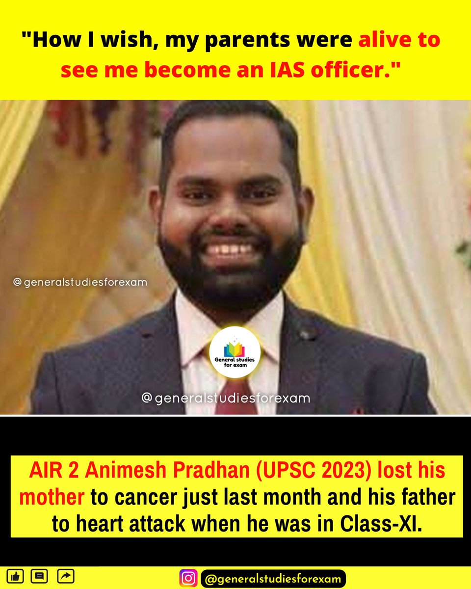 'I wanted to clear the examination for the sake of my mother who single-handedly ensured that my sister and I had good education and careers in the absence of our father,” AIR 2 Animesh Pradhan (UPSC 2023) said in an interview to the New Indian Express.