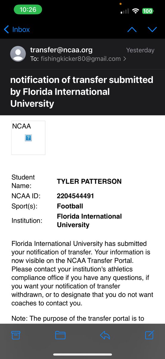 Thank you to FIU and the coaching staff for all the opportunities they’ve given my but I have decided to enter my name in the transfer portal with 4 years of eligibility left.