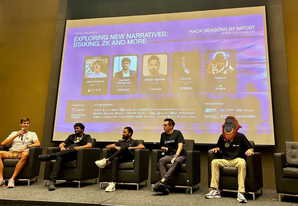Live from Dubai! Our founder @ApeGurus takes the stage as a panelist at today's Hack Session event 🇦🇪🎙️ Was a insightful discussion about trending narratives and innovations 🌟