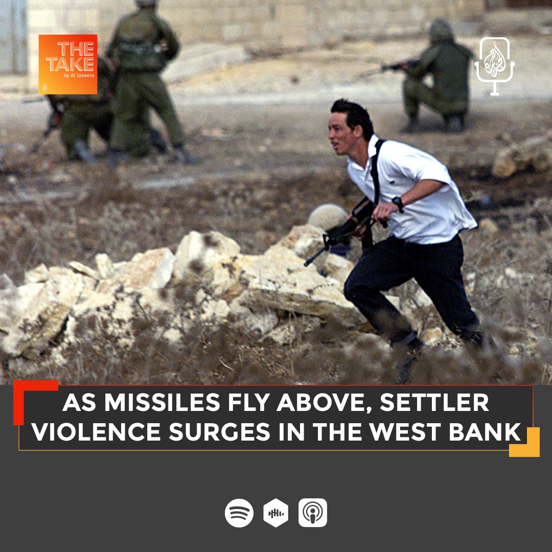 As the world watches Israel and Iran’s tit-for-tat attacks, Palestinians in the West Bank live another dim reality. Armed Israeli settlers stormed Palestinian villages on Saturday night. 🎧 #AJTheTake, @nida_journo and @hamdahsalhut discuss: aj.audio/TheTake-848