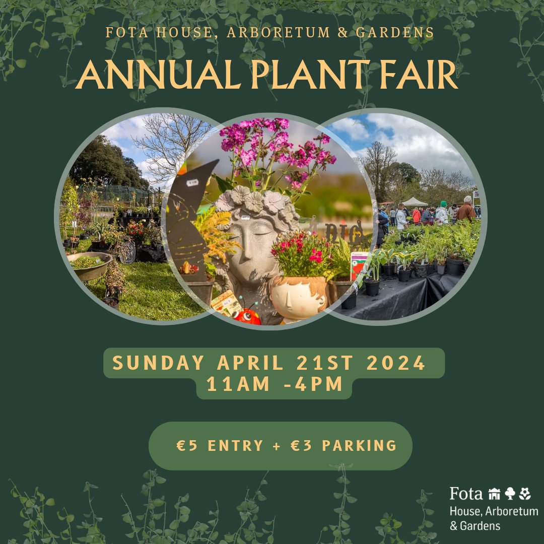 Don't forget our Annual Plant & Craft fair is on this Sunday the 21st from 11am-4pm! With 30+ stalls including specialist plant nurseries, artisnal local crafts and demonstrations from expert gardeners - it's not one to miss! #plantfair #eastcork #corkevents