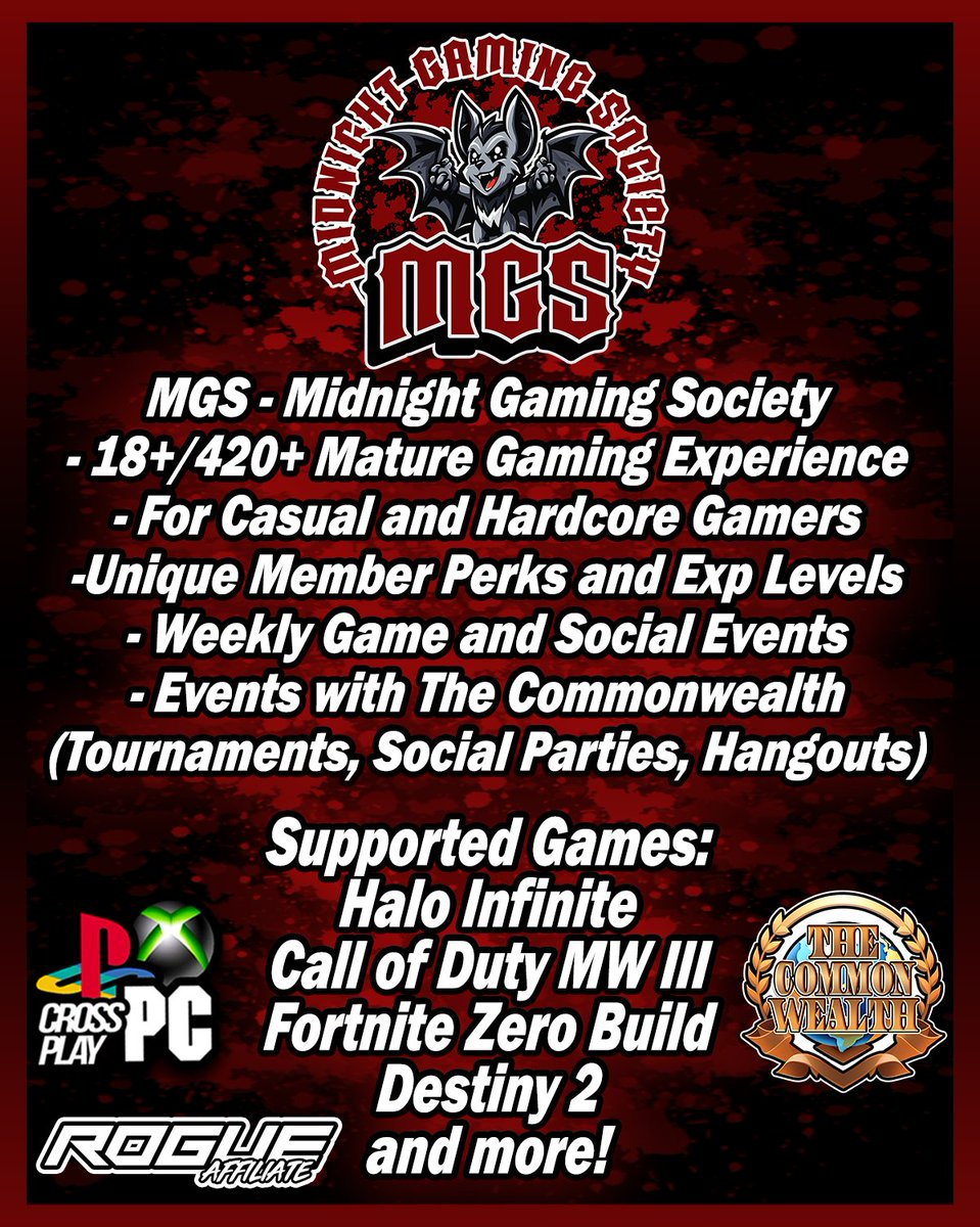 MystBlack's tweet photo. Looking for a fun opportunity? Come join our family and hang with some of the best people I've ever gotten to meet! MGS is always looking for new people to join our family! #MidnightGamingSociety https://t.co/cUxIiglpUi