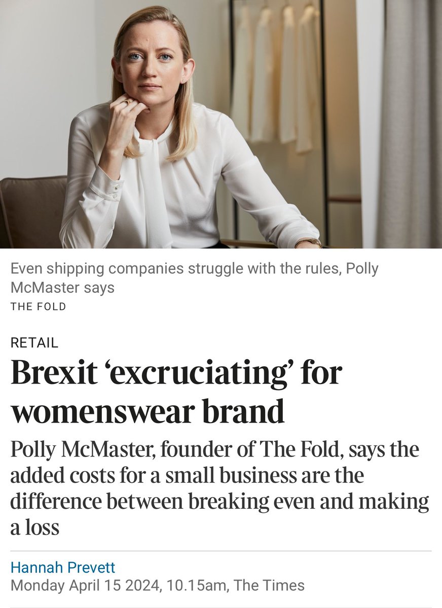 Brexit has made running an international business so complicated “you need a PhD in customs” to make sense of the new rules, an entrepreneur has said. Polly McMaster, founder of The Fold, an upmarket women’s workwear brand with celebrity fans including the actresses Olivia…