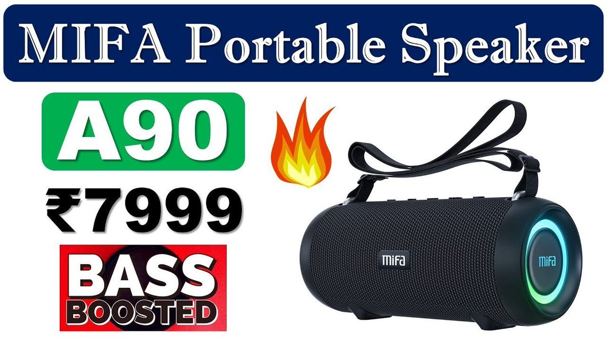 60W #MIFA A90 #Bluetooth #Speaker:- Peak Audio: 60W | Speaker Channels: 2.0 | Bass: 2 × Radiator | Sound Firing: 360°| Battery Power: 8000 mAh | Fast Charging in 5 Hours | MIC for Calling | #BluetoothSpeaker #MIFASpeaker #WirelessSpeaker | More at youtu.be/IxA6i1YoLpM