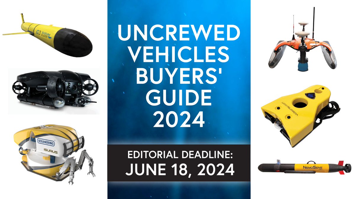 Calling all uncrewed vehicle manufacturers and service providers. ON&T's Uncrewed Vehicle Buyers' Guide (UVBG) 2024 has editorial opportunities available. To find out more, visit: oceannews.com/uncrewed-vehic… #uncrewedsystems #oceantechnology