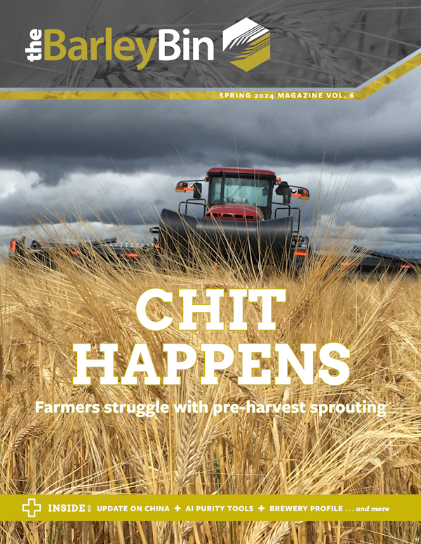 It’s April and that means it's time for the latest edition of the #BarleyBinMagazine. From battling pre-harvest sprouting (#chitting) to the latest insights on the Chinese market, look for it in your mailbox soon. Catch up on past issues at barleybin.ca.