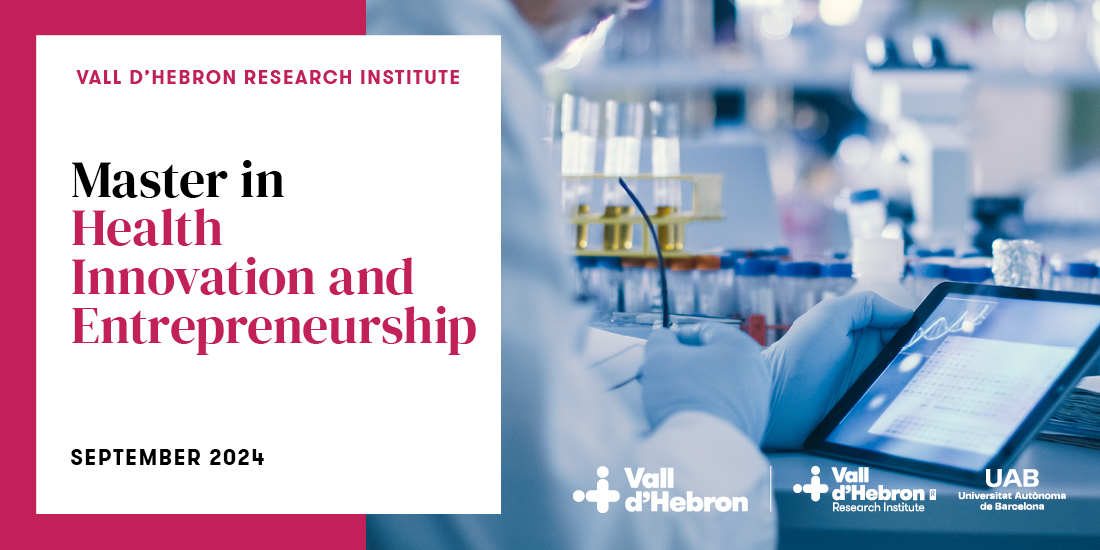 Join the 1st edition of the #MasterVHIR in Health Innovation and Entrepreneurship, a new program oriented to promote solutions that impact the health system, from the generation of knowledge and the development of products, technologies and services. 👇 vallhebron.social/master-innovat…