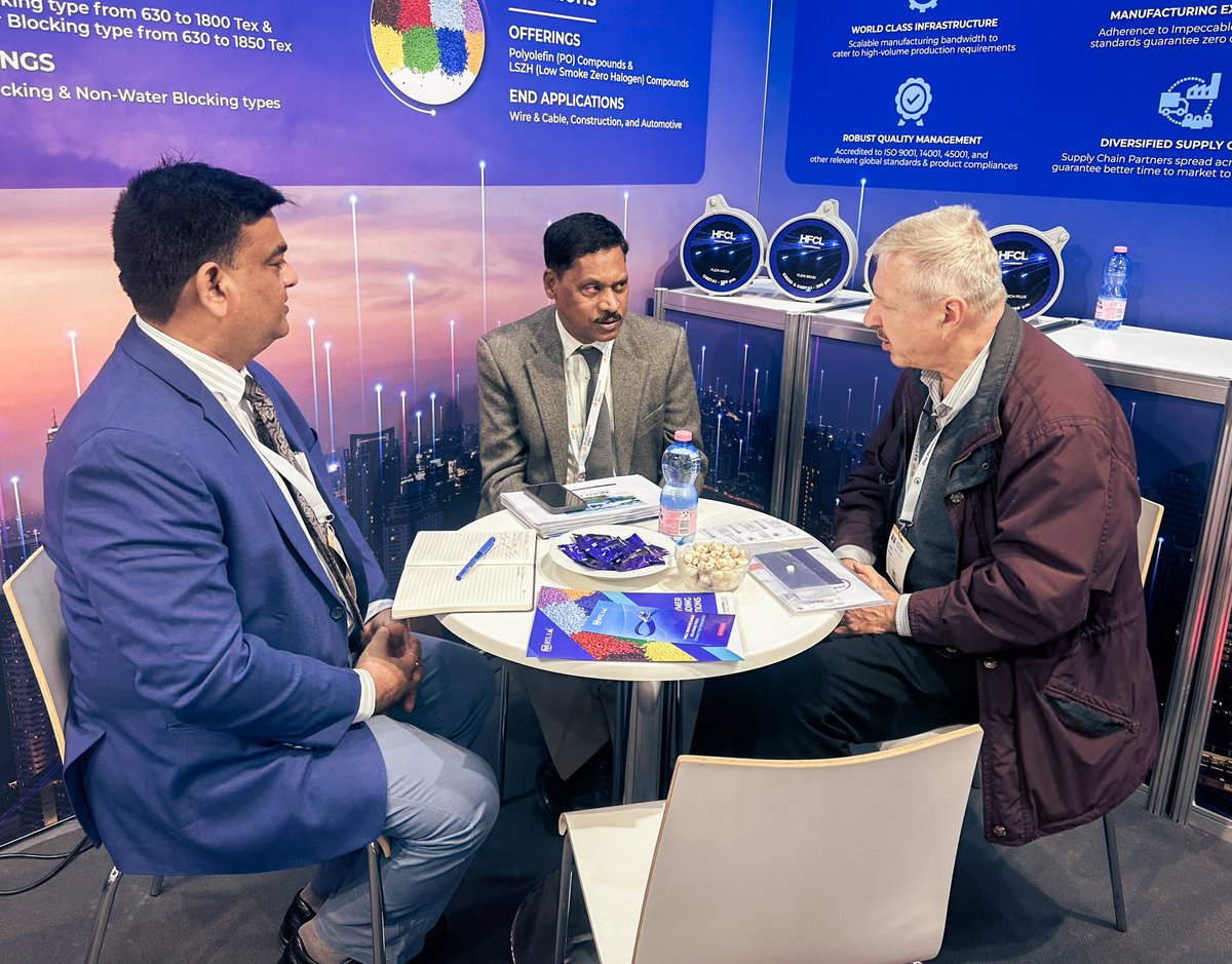 htl_limited's tweet photo. Presenting glimpses from another jam-packed day at
#WireDusseldorf. Have a look!
Experience HTL’s & HFCL’s innovative products first-hand at Booth G42-1 in Hall-15. Don’t miss it!
#HTLatWireDusseldorf #CableReinforcements #Polymers https://t.co/TQPVkHxoms