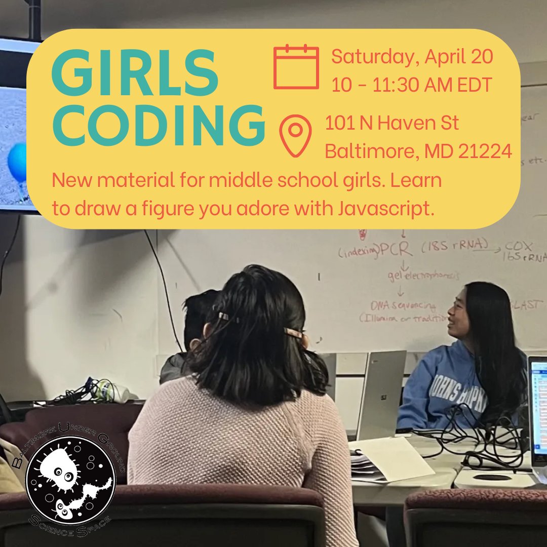 Learn to code and how computers work! Girls' Coding Club is a program to introduce middle-school girls to coding and pursue careers in technology and STEM. Sign up for this free weekend event: tinyurl.com/2956h7ws! 😎 #Coding #ComputerScience #Education #GirlsCodingClub