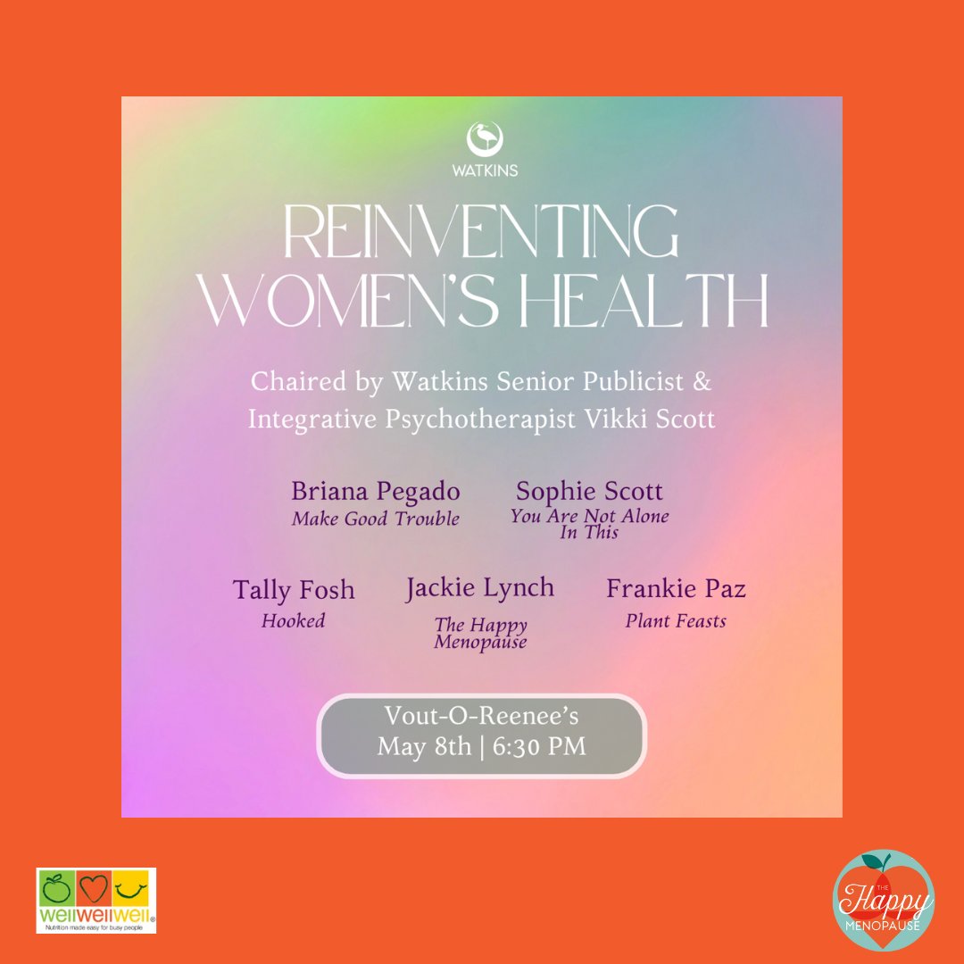 Fancy a night out? Join me & these brilliant women for a fabulous night at the swanky Vout-O-Renee's in London. We'll be discussing integrative health approaches to #menopause & #mentalhealth. #Tickets are only £6 & include a drink - what a bargain! 😍🍷 bit.ly/3Q3KVND