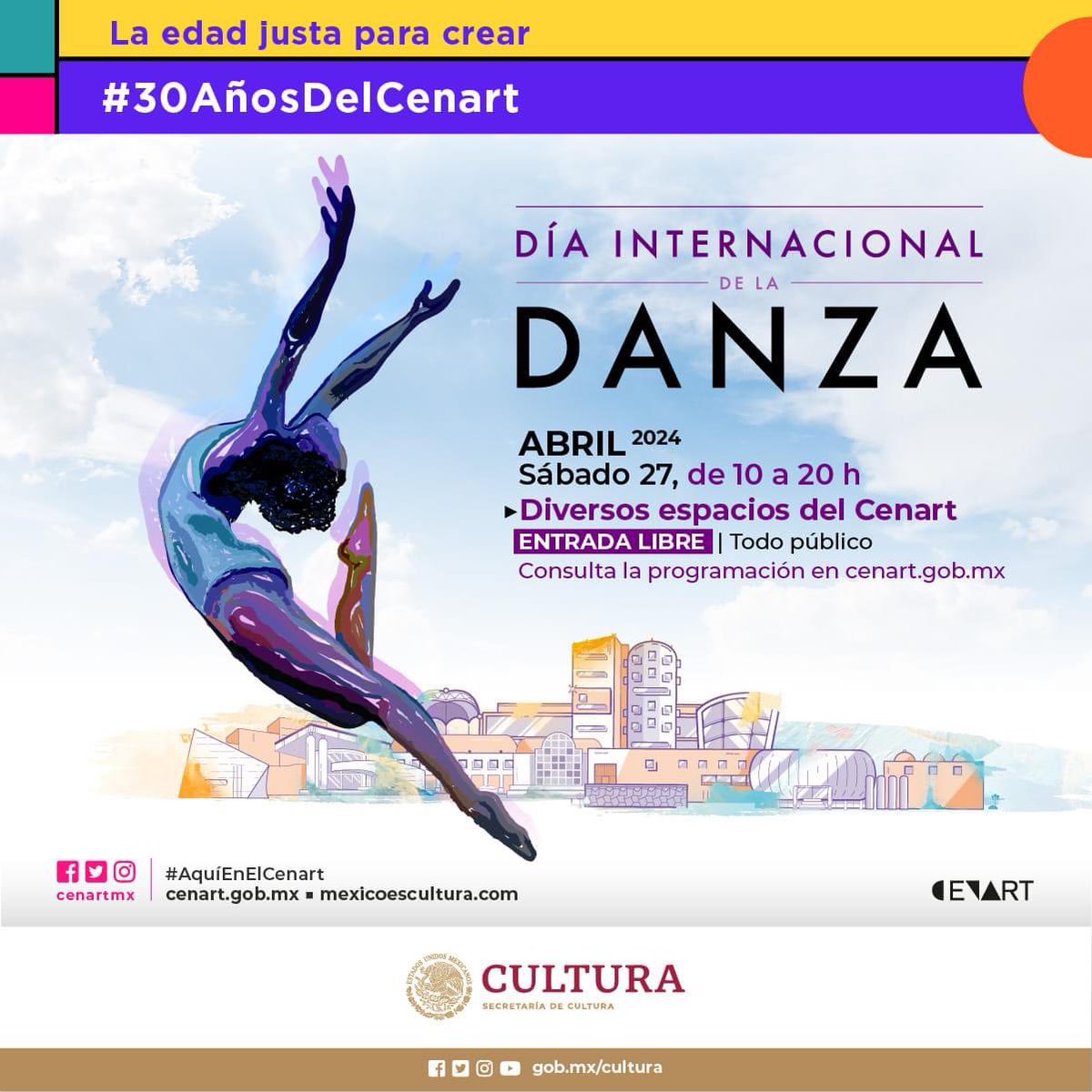 ¡La @endcc presente el Teatro de la Danza, a las 12 horas! @CCB_INBAL  #DiaInternacionalDeLaDanza ¡Los esperamos! @cenartmx