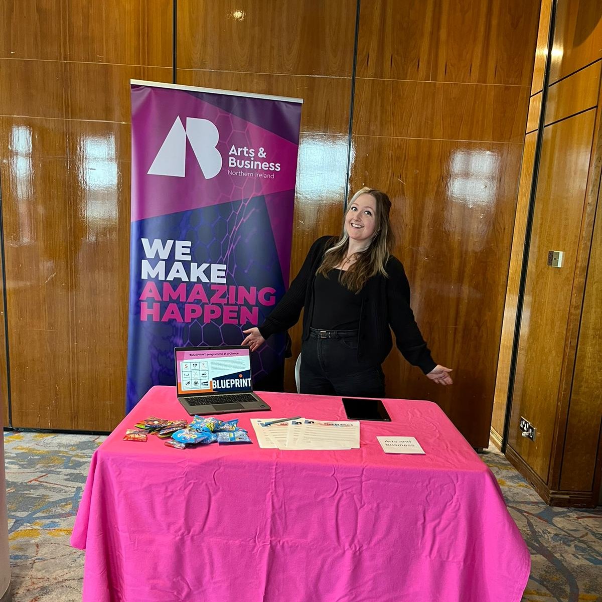Our brilliant Arts Programme Manager Holly is at @EquityNIBranch #EquityFest24 in Derry today, if you are in the area pop by and say hello!