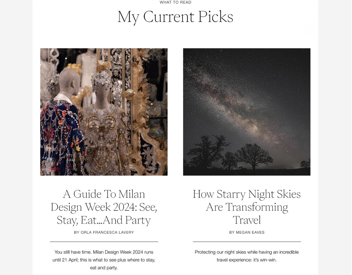 Cheers @katie_silcox for plugging my article on dark sky travel in your must-reads section of the latest @CitizenFemme newsletter. And thanks for commissioning it! 👇 
🌌How Starry Night Skies Are Transforming Travel🌌 citizen-femme.com/2024/01/24/ast…