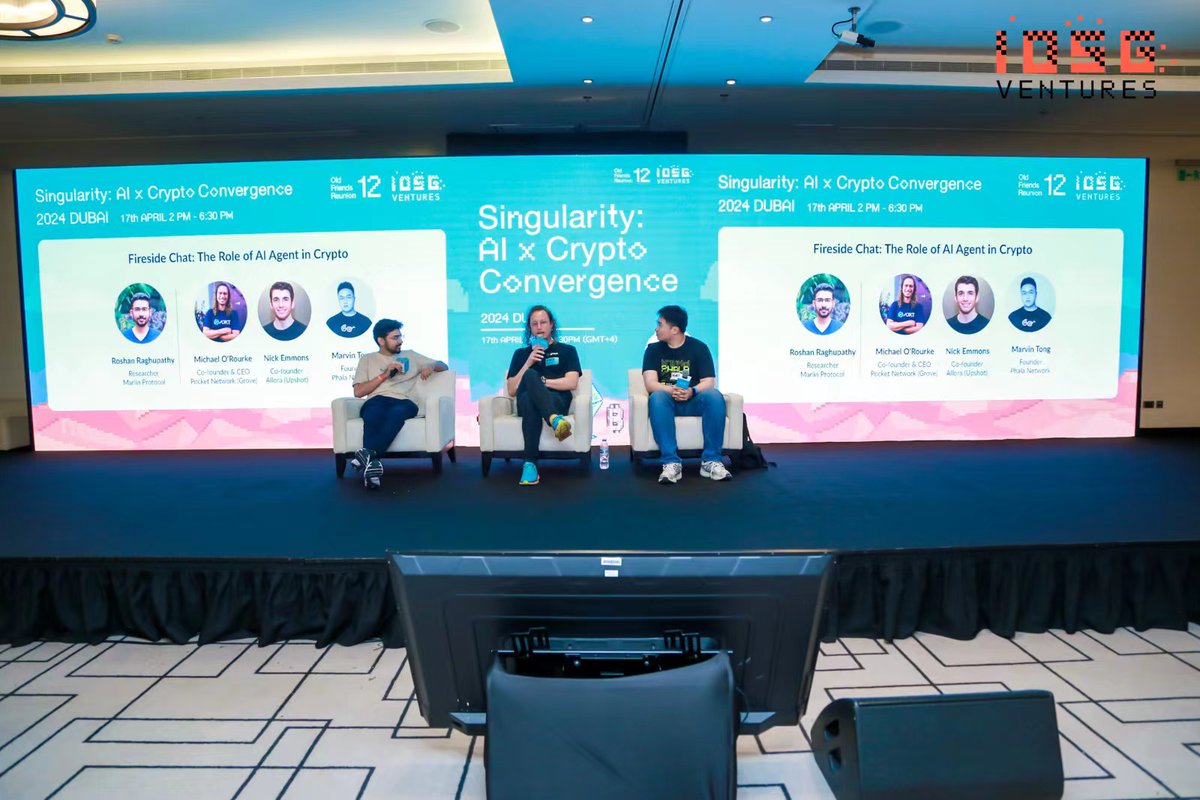 Fireside Chat | The Role of AI Agent in Crypto 🎙️Roshan, Researcher, @MarlinProtocol (MC) 🎙️@o_rourke, Co-founder of @POKTnetwork 🎙️@marvin_tong, Founder of @PhalaNetwork Delving into the AI Agent Fireside Chat era, TBH, The way you guys explained AI Agent is beyond.
