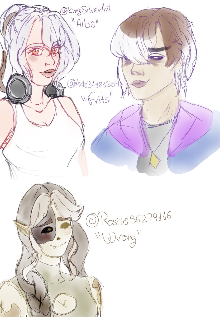 asly_moon's tweet photo. Estoy #estresadisima con el bachillerato pero: bocetos cutres random que he ido haciendo en mis ratos libres de los personajes de amigos del server del discord para intentar superar el Artblock

Solo los reales conocerán a todos 🥱/J

(Also Frits siendo el único hombre PUSJSJAJA) https://t.co/a8Asx2uDAd
