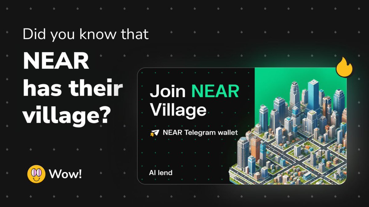 Did you know that @NEARProtocol has an official village in HOT? 🔥 t.me/cryptonear/835…