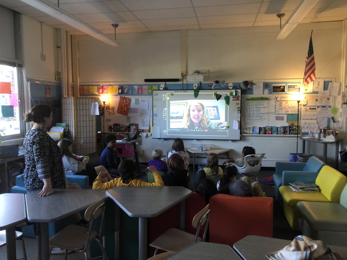 Thank you Olivia from the @rossparkzoo for visiting @BelleShermanES virtually to teach us about your zoo both past and present and how you care for & feed animals as well as how you got started working with animals. #community #research #writing #Project4 #4thgrade #zoo #animals