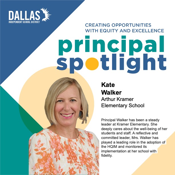 Principal Walker started out as a reading teacher in Garland ISD.