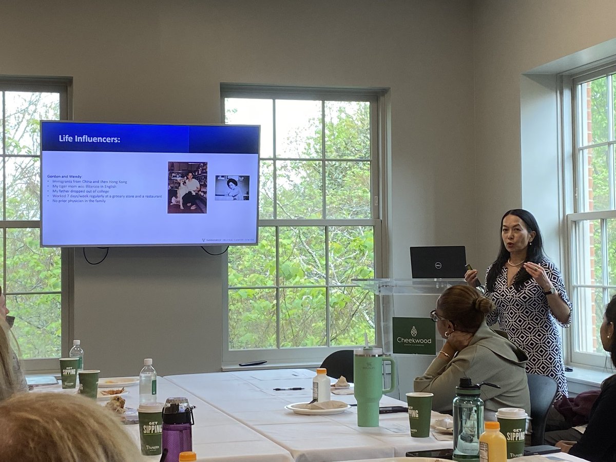 BGriebMD's tweet photo. The amazing @CathyEngMD discussing her career path with @VUMC_Cancer T32/K12 scholars! “It takes a long time, be patient.” #SmallStepsToSuccess 

@HurleyLab @jordanberlin5 https://t.co/4vRiBnCcn2