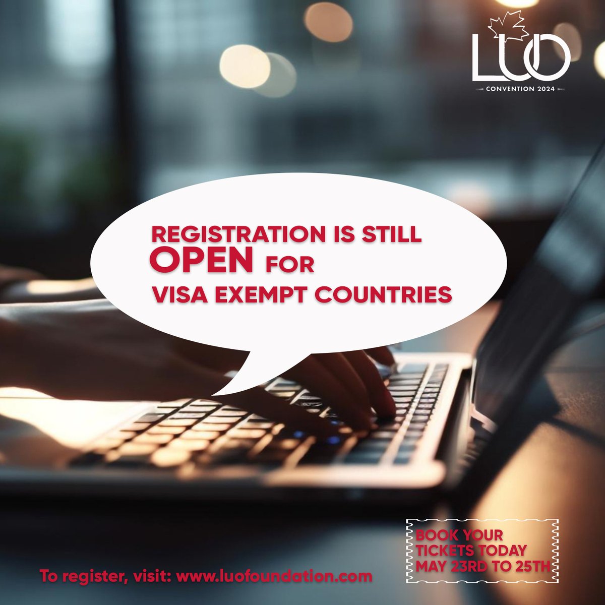 Registration is still open for people from visa exempt countries, register today for a fun filled learning and networking with different Luo communities and friends of the Luo culture.

Visit con.luofoundation.org/events/luo-con… to register.
#luoconvention2024