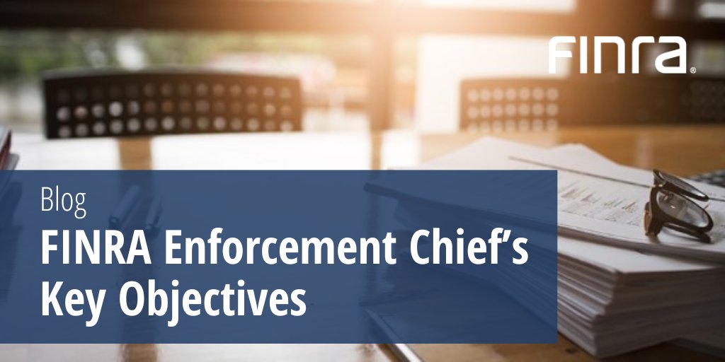 .@FINRA Enforcement works on the front lines of investor protection. Discover the key objectives driving this critical work in our latest blog post by Bill St. Louis, EVP and Head of Enforcement. ▶️ bit.ly/3xwNLEv