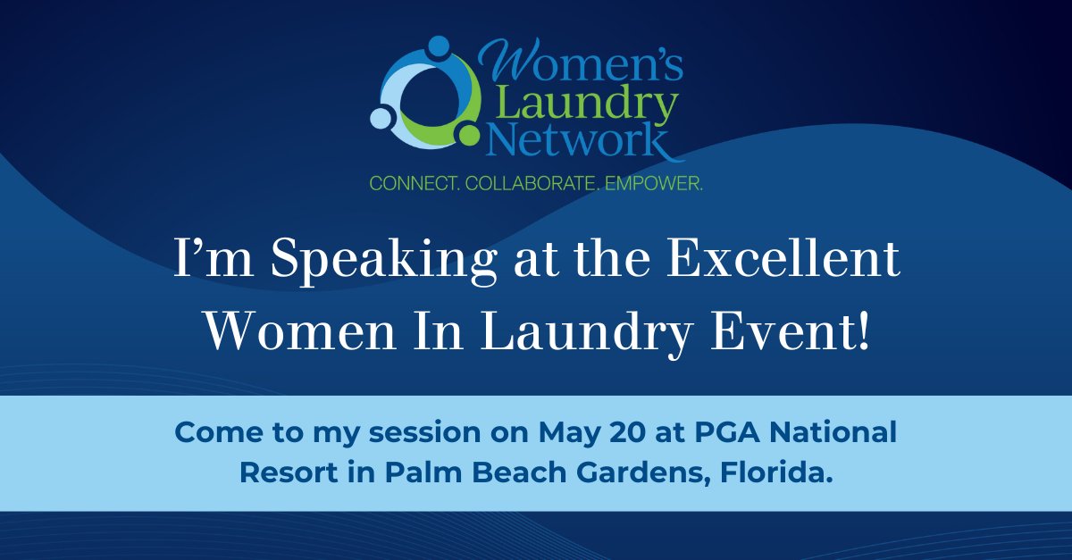 Our office manager, Adalaya, will be speaking at the Excellent Women in Laundry Event next month. Be sure to come by and check out the panel on May 20!