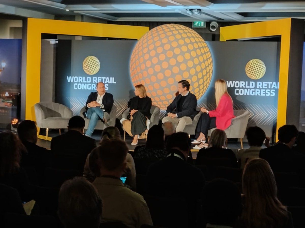 On the Main Stage at World retail Congress 2024, the panel discussion - 'Investing in the Future: How Retailers Use Innovation to Gain an Edge'. On stage we have; Jenny Aylwin, @BCG; Andreas Roedl, @Zalando; Marc Vicente, @kingfisherplc and Danni Peirce, @7eleven. #WRC2024