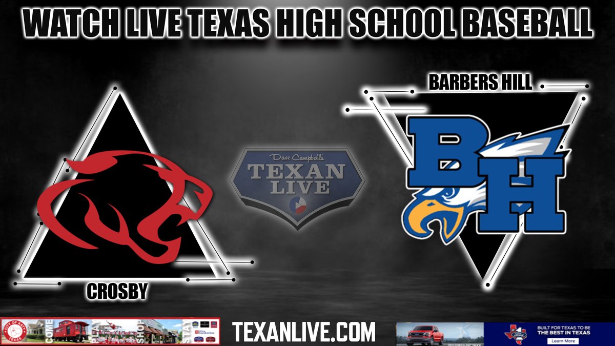 WATCH THIS BASEBALL GAME LIVE Crosby vs Barbers Hill Friday 4/19/2024 @jdsetxsports on the call Coverage Begins at 6:30pm For the Live Link Click Here: bit.ly/3JmlUcR @CrosbyISD