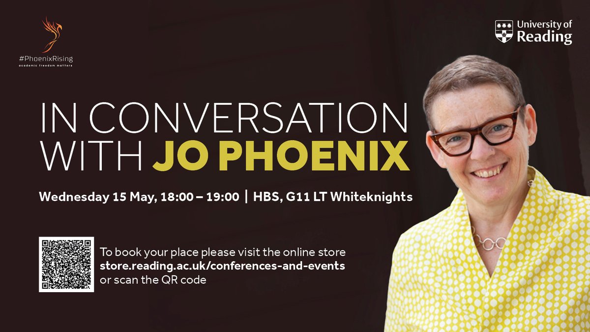 And here is the graphic with a QR code and link for the 15th May 'In Conversation: Jo Phoenix, Akua Reindorf and Annie Powell' *Booking is essential and tickets are limited*