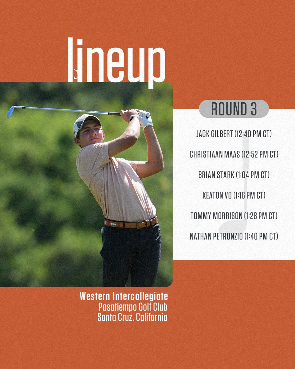 Let's do this. Final Round. Western Intercollegiate 🤘 📸 @christiaanmaas1 | #TakeDeadAim 📊 hookem.at/mgolfscoring 📺 @GolfChannel (6-9 pm CT)