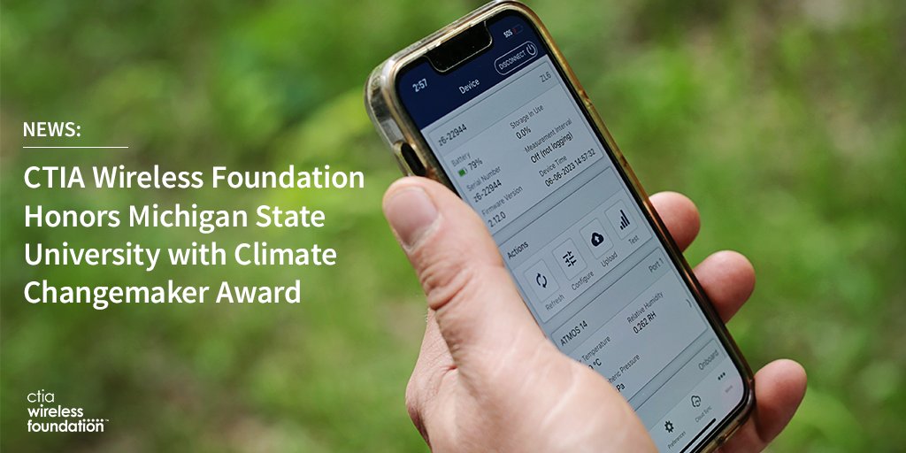 We are proud to name @michiganstateu as a Climate Changemaker Award Recipient. The Climate Changemaker Awards are given to researchers & organizations who are leveraging #wireless technology for innovative sustainability and climate change solutions. More: bit.ly/43YY5S5