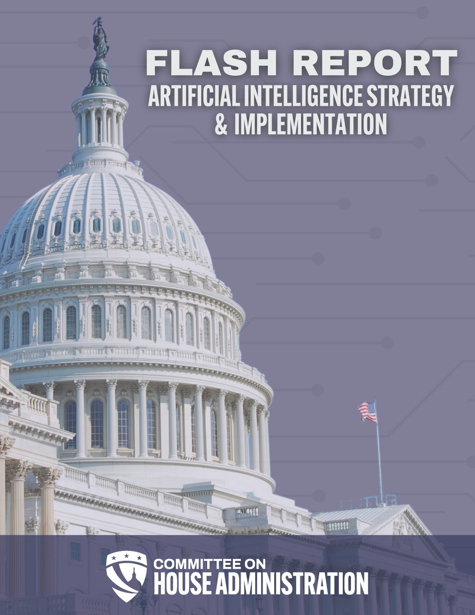 The @HouseAdmin Subcommittee on Modernization is out with a new AI Flash Report today with great progress updates of how the House continues to position itself as a leader in AI governance! Read the report here: popvox.org/s/CHA-AI-Flash…