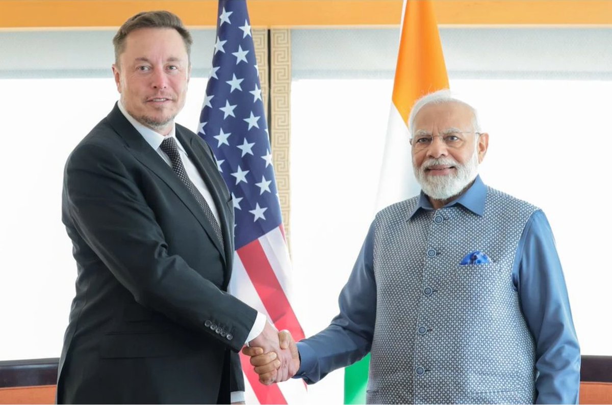 Tesla Arrives in India. The announcement from Musk and Modi is here >> carboncredits.com/pm-narendra-mo… PM Narendra Modi and Elon Musk to Announce Historic EV Deal.