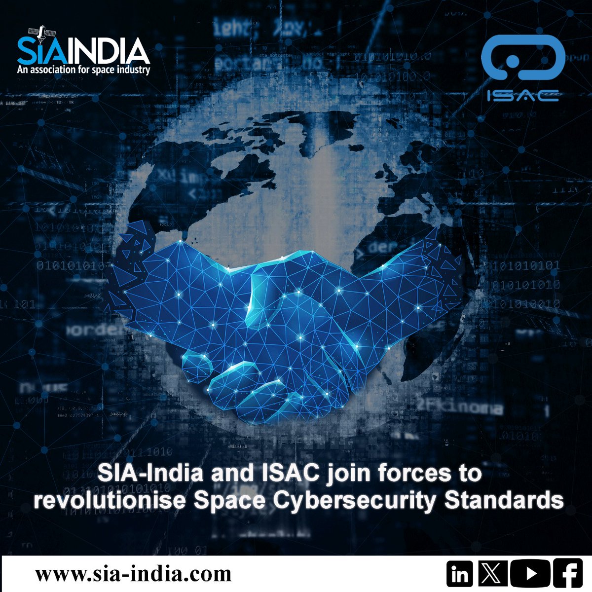 SIA_Ind's tweet photo. SIA-India is excited to announce a major advancement, fostering Space-Cyber synergy with ISAC through collaborative efforts to establish Cyber standards for Space, uniting the fourth and fifth frontiers and paving the way for a groundbreaking Space-Cyber lab.
#spacecybersecurity https://t.co/HrDWkcrR9B