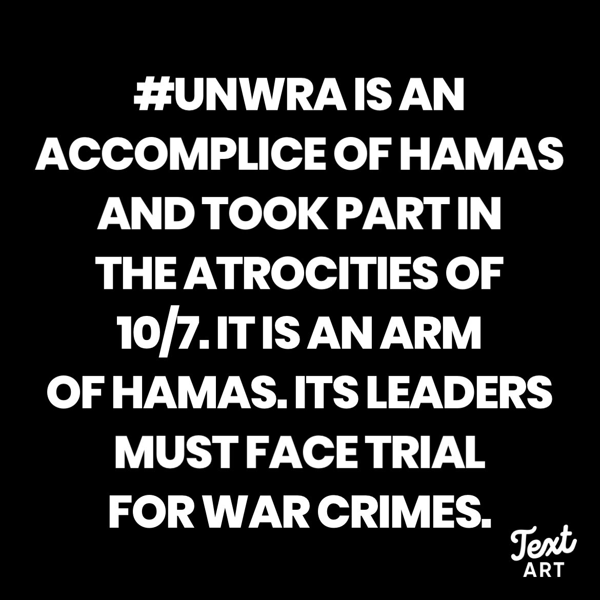 @UNRWA @UN_JWFOWLER @BBCNews #UNWRA IS AN ARM OF HAMAS.  IT’S EMPLOYEES COMMITTED ATROCITIES ON 10/7.  DEFUND UNWRA NOW.