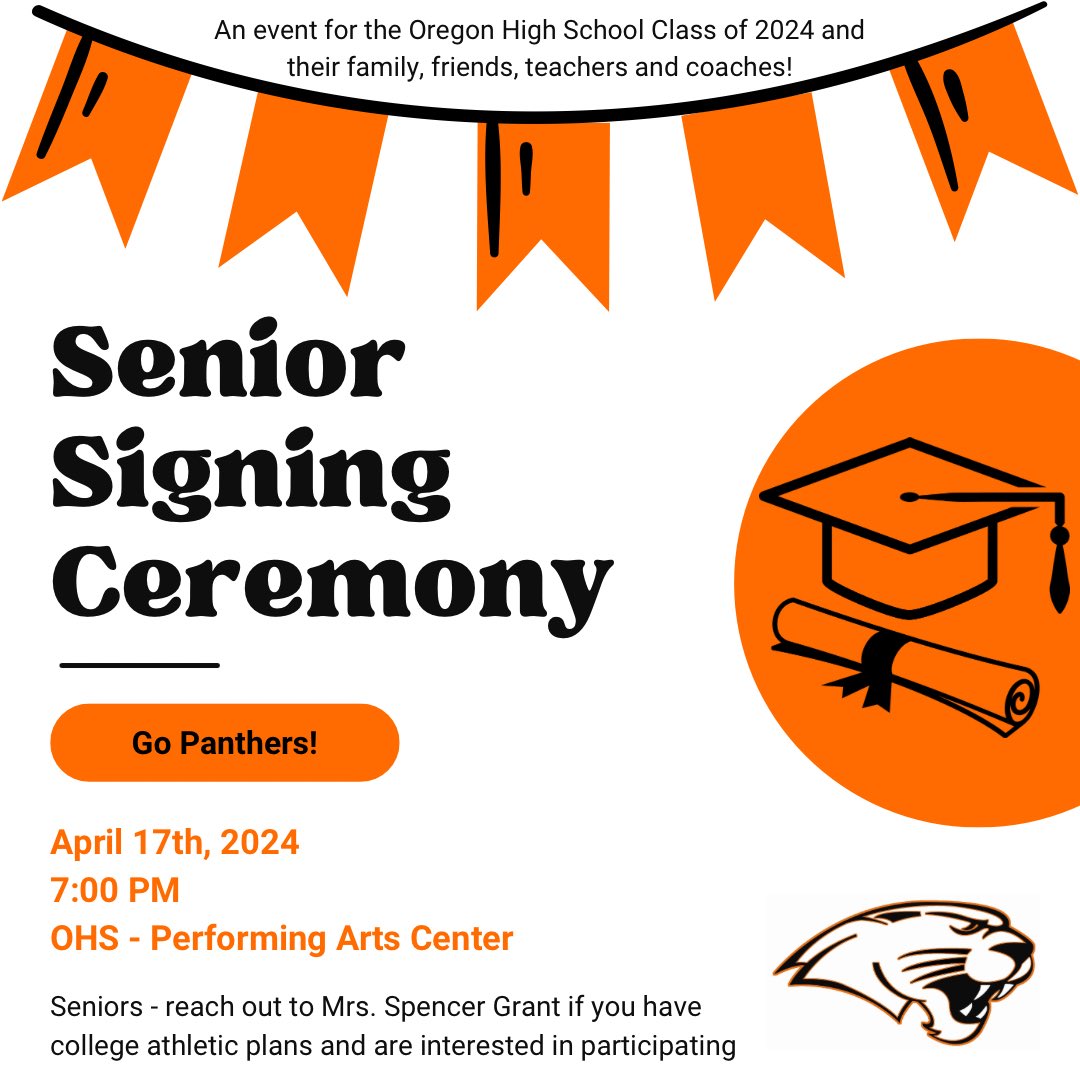 Join us tonight as we celebrate student-athletes from the Class of 2024 who plan to participate in collegiate athletics! 🧡🖤✍️ If you can’t make it, you can watch live thanks to <a href="/ocamedia/">OCAmedia</a> youtube.com/live/zBZ_i7rL5…