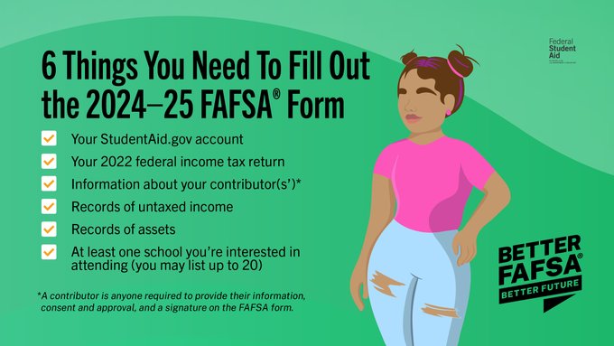 NYSStudentAid's tweet photo. Ready to submit the 2024–25 #FAFSA® Form? Here are 6 things students need to know: https://t.co/2osarEAP0G.
#FAFSAReady #FAFSA #FinancialAid https://t.co/PdQwoJbBdP